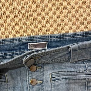 Chelsea28 high rise flare button down jean